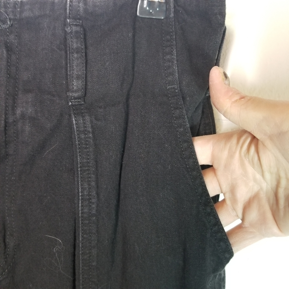Edwin Harlow Anthropologie Jeans Relaxed Tapered Pleated Waist Nero 27 30 - Picture 14 of 16